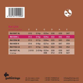 RA1254 Galli string set acoustic 80/20 bronze wound